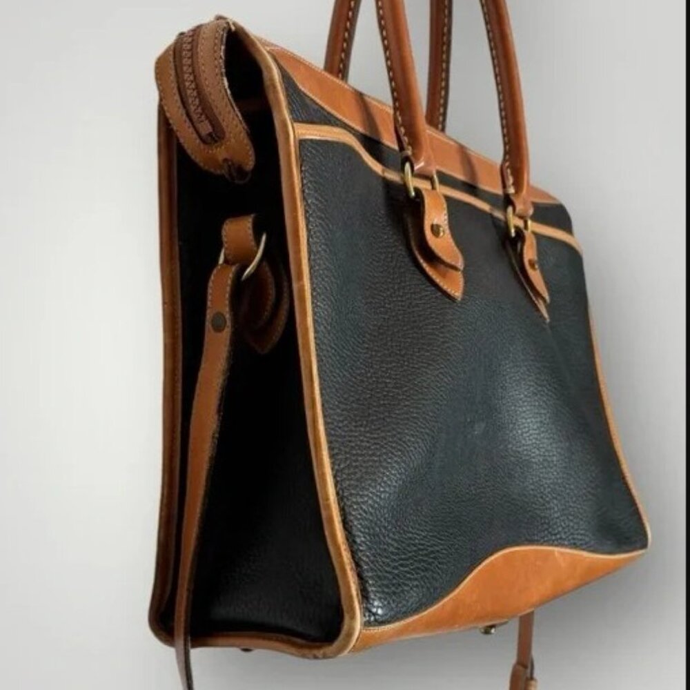 Dooney & Bourke | Vintage Briefcase Messenger Laptop Bag Pebbled Leather Vintage - Picture 5 of 9